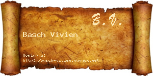 Basch Vivien névjegykártya
